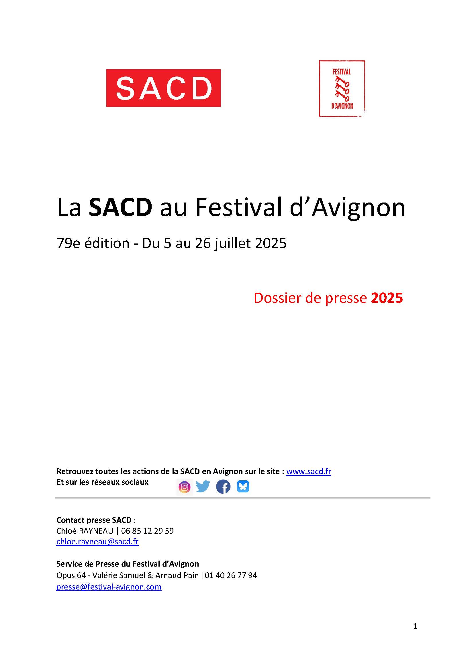 La SACD au Festival d'Avignon 2025