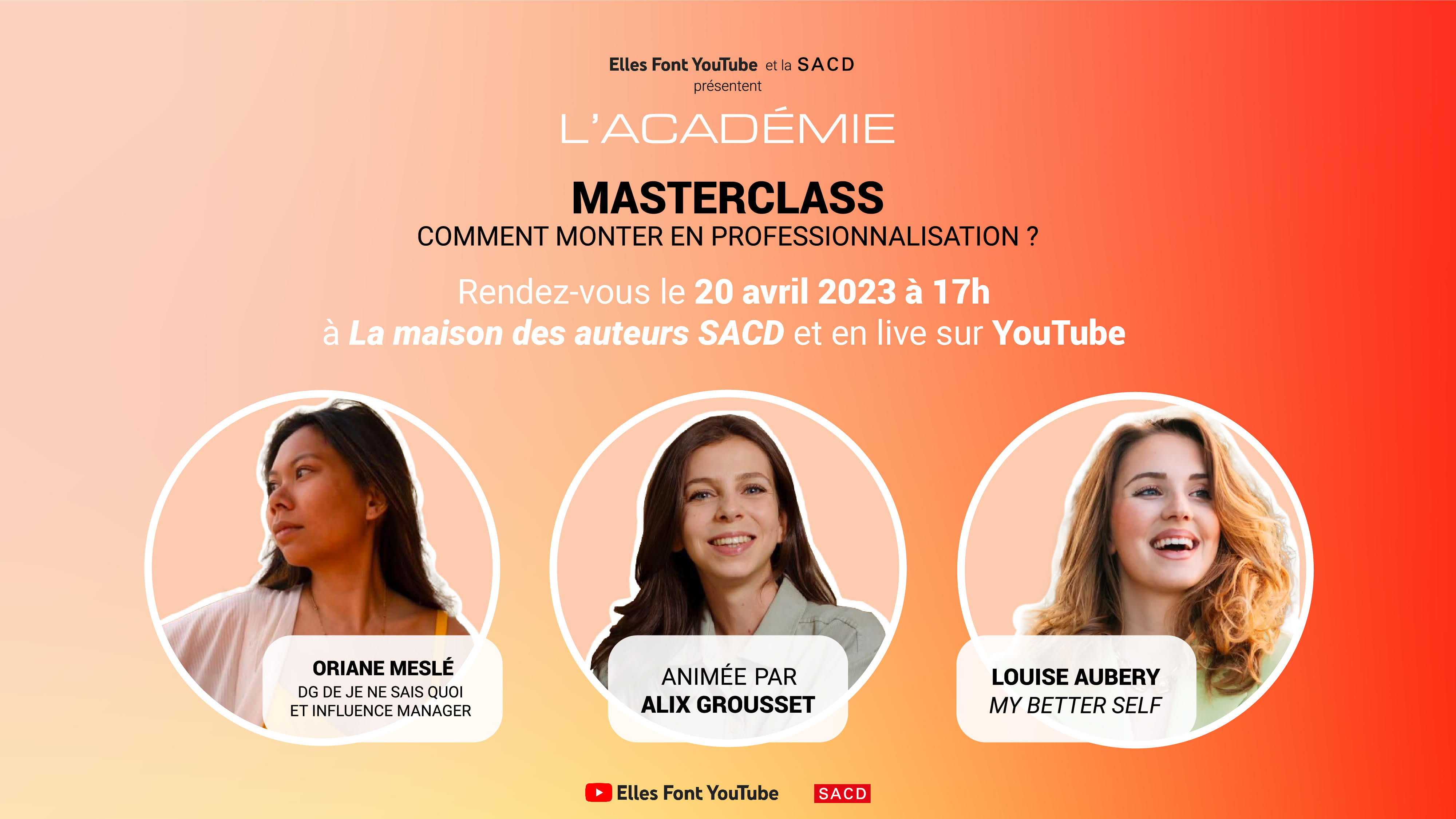 Masterclass académie Elles font YouTube-SACD