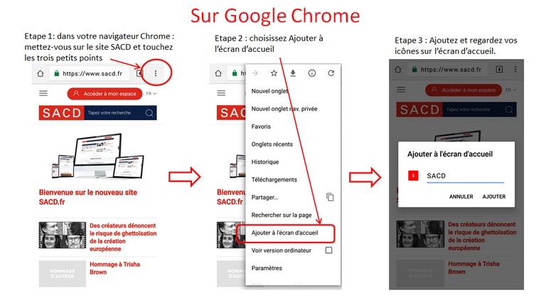 Comment créer un raccourci écran avec Google Chrome
